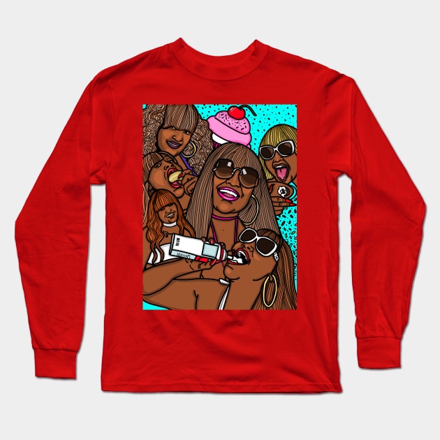CupcakKe Long Sleeve T-Shirt by COLORaQUEEN